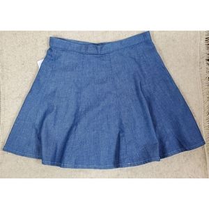 Rag and Bone Chambray Denim Skater Circle Skirt Size 29